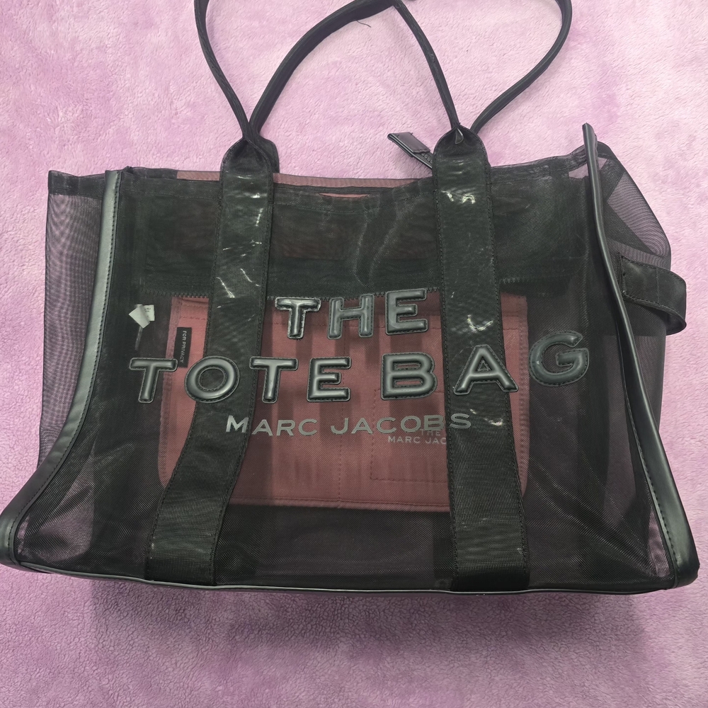LARGE Marc Jacobs  Black Mesh Zipper Tote Bag- PRICE IS FIRM!